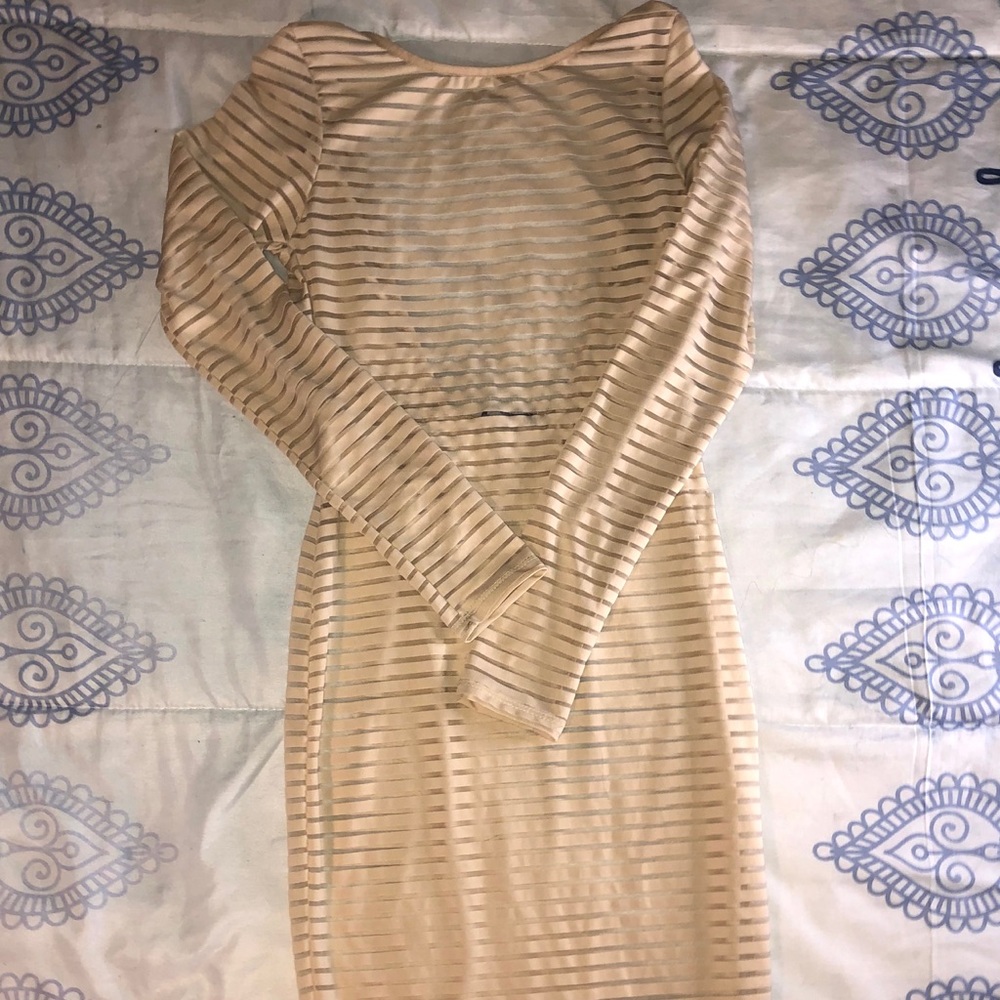 SEE THROUGH NUDE DRESS
